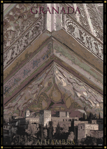 Poster Alhambra - Capitel tallado